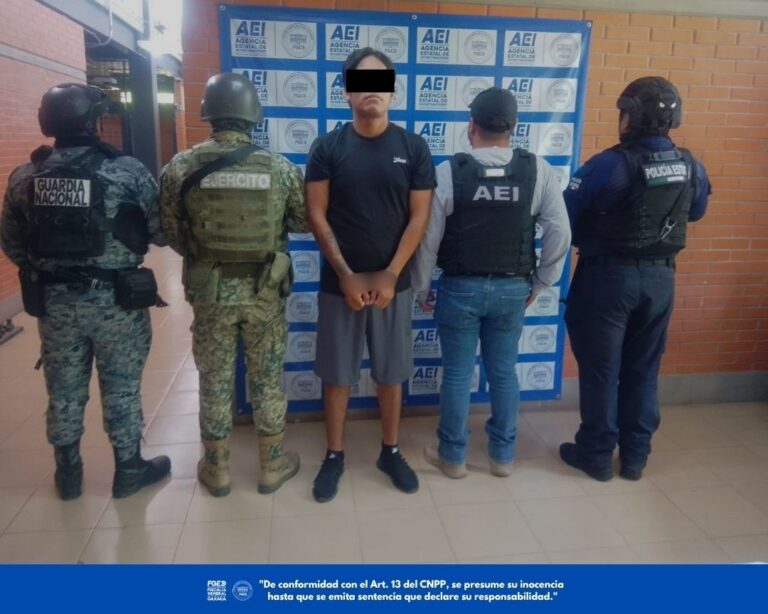 FGEO detiene a probable responsable del homicidio de una mujer y lesiones contra un hombre ocurridos en la región Mixteca