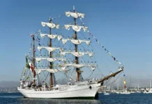 Buque Escuela Cuauhtémoc arriba a San Diego como parte de su recorrido