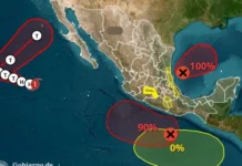 SMN prevé formación de los ciclones ‘Isaías’ en el Golfo de México y ‘Simón’ en el Pacífico