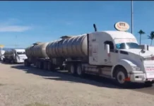 Transportistas de Salina Cruz se suman a movilización nacional por inseguridad en carreteras
