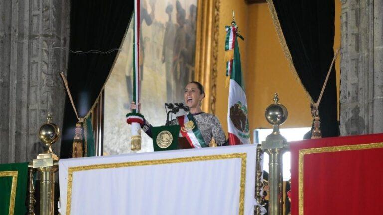 Claudia Sheinbaum da histórico Grito de Independencia, dedicado a las mujeres, heroínas anónimas y migrantes