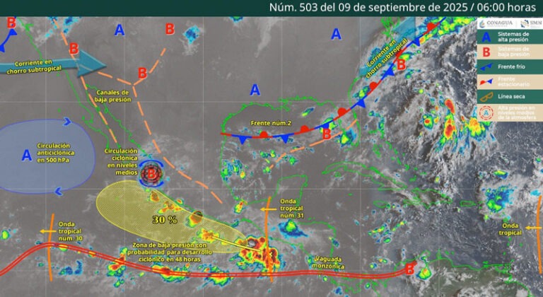 Pronostican lluvias y tormentas en Sierra Sur, Cuenca del Papaloapan e Istmo de Tehuantepec