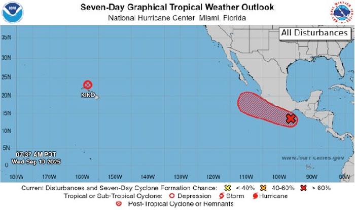 Se prevén lluvias en territorio oaxaqueño por onda tropical en Pacífico: Protección Civil
