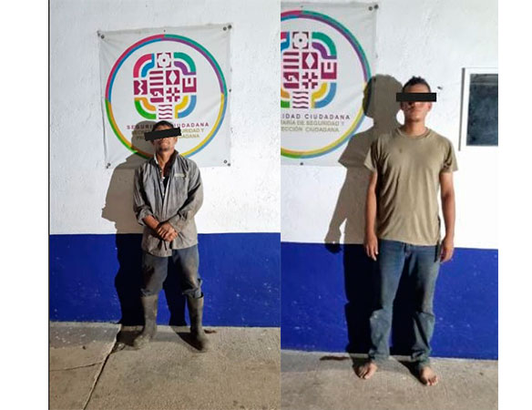 Detiene Policía Estatal a dos masculinos por portación ilegal de arma de fuego en el Istmo