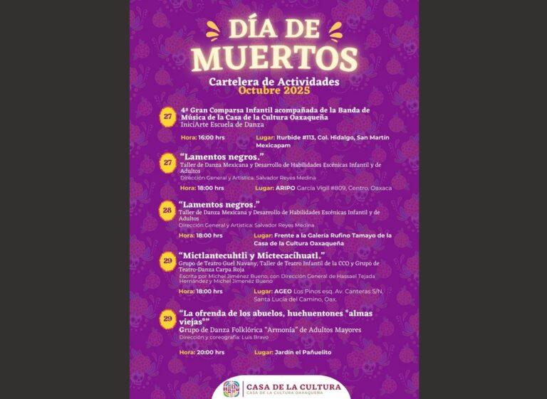 Invita CCO a disfrutar actividades de Día de Muertos en la última semana de octubre