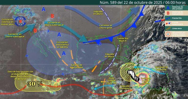 Pronostican tormentas en Oaxaca durante la noche de este miércoles