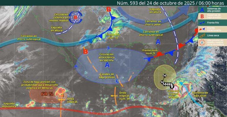 Onda tropical 39 dejará lluvias ligeras y aisladas en diversas regiones de Oaxaca