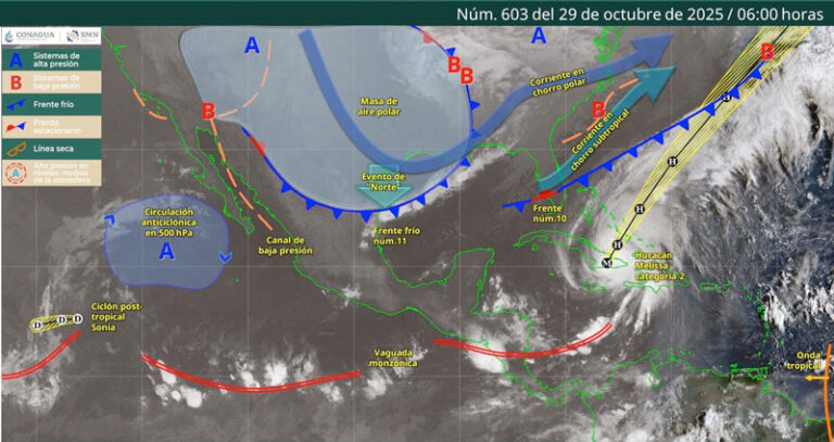 Se prevé aumento de nubosidad y lluvias en cuatro regiones de Oaxaca