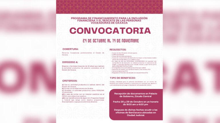 Convoca Gobierno del Estado a personas voceadoras acceder a financiamientos
