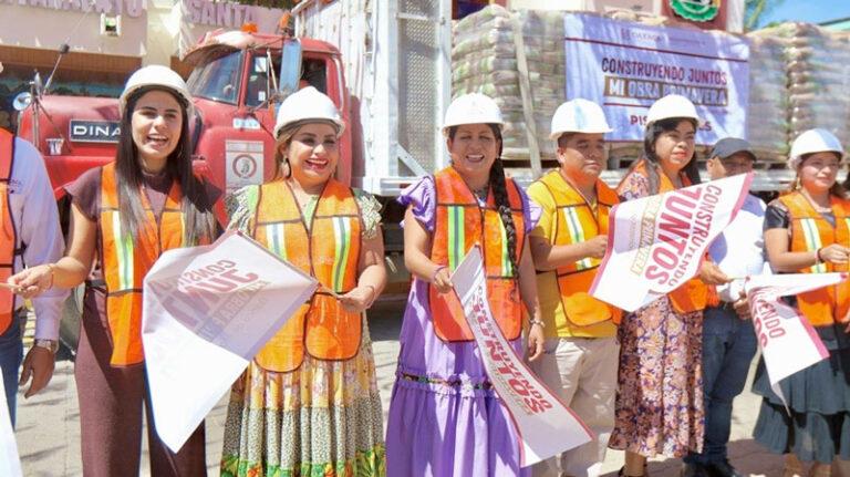 Entrega Gobierno de Oaxaca materiales para construir 200 pisos firmes en Santa Cruz Xoxocotlán