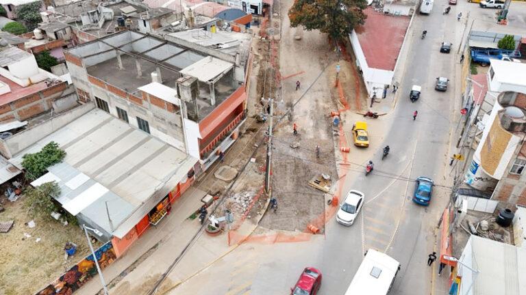 Avanza SIC en la modernización de la calzada Valerio Trujano en San Martín Mexicapam