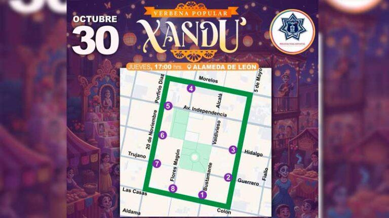 Alista Policía Vial Estatal dispositivo por la Verbena Popular Xandú de este jueves