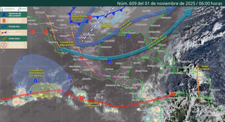 Canal de baja presión y humedad del Golfo de México mantendrán lluvias aisladas en Oaxaca