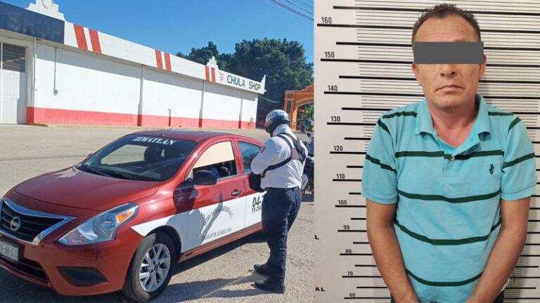 Detiene Policía Vial Estatal a conductor de taxi por presunto delito de abuso sexual contra persona menor de edad