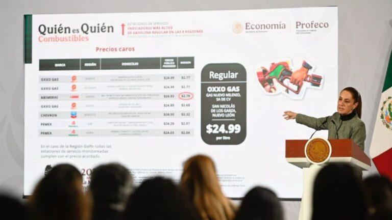 La gasolina no va a aumentar su precio en enero 2026, asegura Sheinbaum