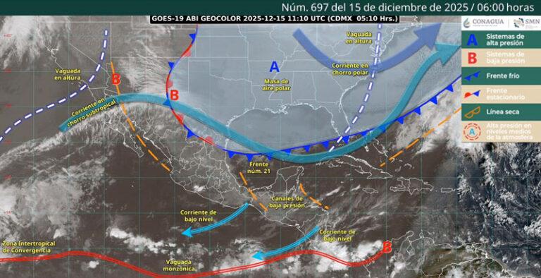 Persistirán lluvias de intensidad variable en #Oaxaca por frente frío número 21