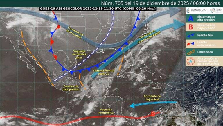 Prevén lluvias ligeras y sensación térmica baja en zonas montañosas de Oaxaca