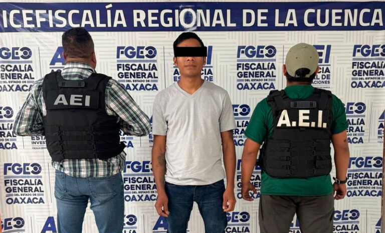 Fiscalía de Oaxaca detiene a imputado por homicidio cometido al interior de un rancho en el estado de Veracruz