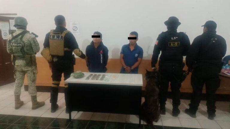 Aseguran SSPC, AEI y Defensa personas, armas y drogas en la Sierra de Flores Magón