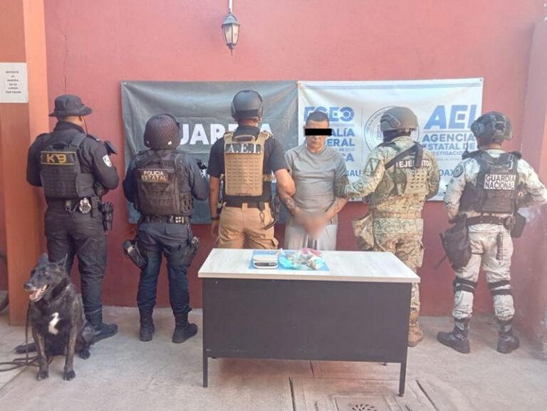 Cateo en Cuicatlán deja un detenido y aseguramiento de presunta marihuana