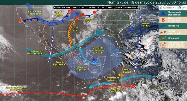 Este lunes se prevén lluvias con actividad eléctrica y rachas de viento en algunas regiones de #Oaxaca