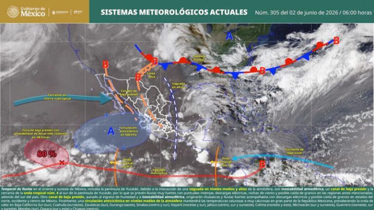 Onda tropical número 4 reforzará el temporal de lluvias en Oaxaca