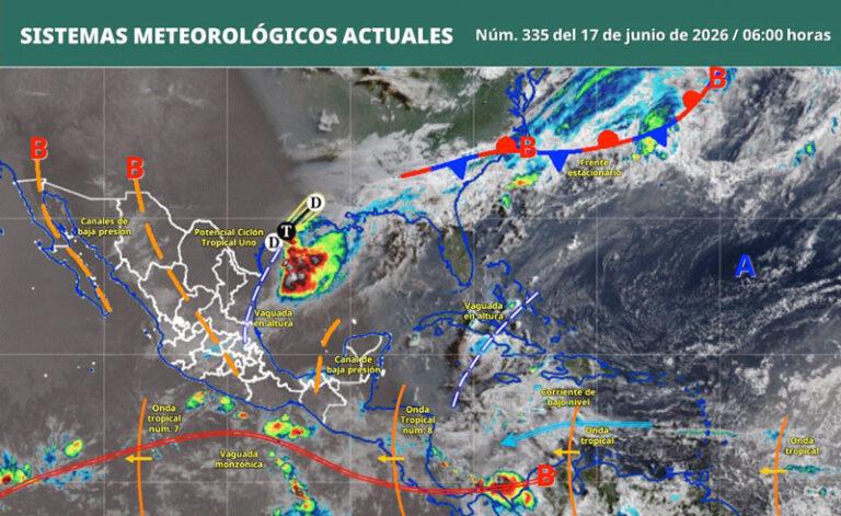 Inestabilidad atmosférica provocará periodos de sol y lluvias en gran parte de la entidad