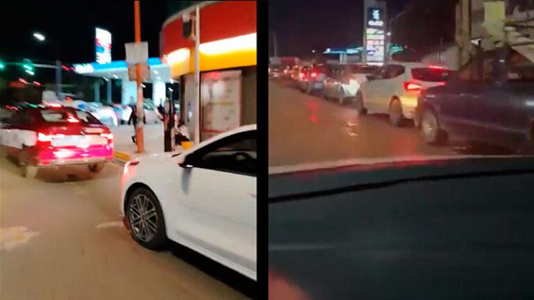 Largas filas y compras de pánico por escasez de gasolina en la zona metropolitana de Oaxaca