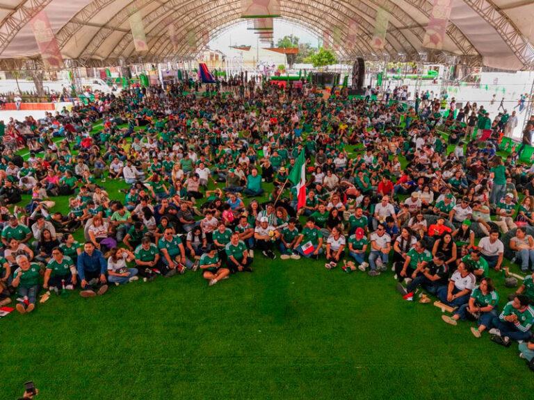 Vibra Parque Primavera Oaxaqueña con grito de ¡Goool!; Un éxito la transmisión de partido inaugural del Mundial 2026