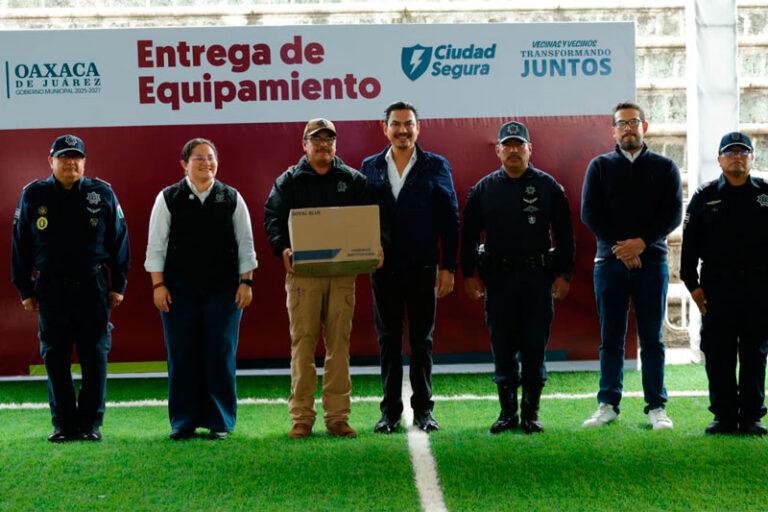 Fortalece Gobierno Municipal condiciones laborales de la Policía de Oaxaca de Juárez