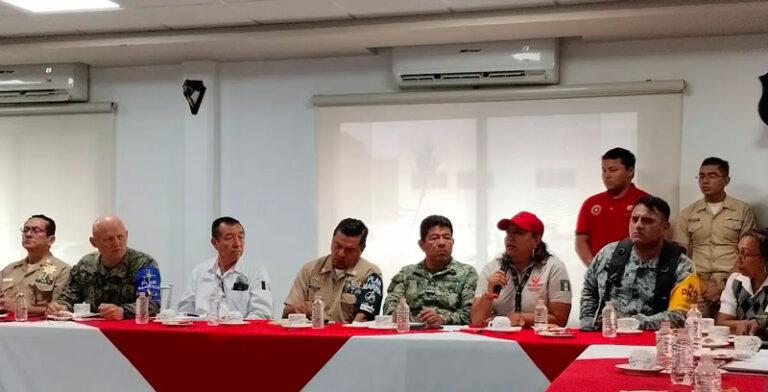 Marina y Autoridades de Oaxaca Refuerzan Coordinación Ante el Avance de la Tormenta Tropical Cristina en el Pacífico