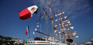 Buque Escuela ‘Cuauhtémoc’ zarpa nuevamente para formar a 144 jóvenes con el mar como testigo