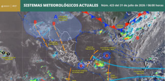 Persistirán lluvias en Oaxaca por remanentes de la onda tropical número 22