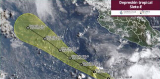 Se forma la Depresión Tropical Siete-E frente a las costas de Guerrero; podría convertirse en huracán el domingo