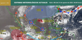 Prevén lluvias y tormentas fuertes en Oaxaca este lunes; alertan por oleaje elevado