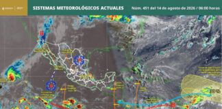 Prevén lluvias aisladas y tormentas localmente fuertes para esta tarde en Oaxaca