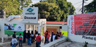 Docentes del Conalep Oaxaca protestan en seis planteles; advierten que no iniciarán el ciclo escolar