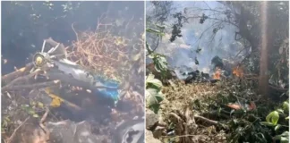 Helicóptero se estrella y cae en un safari; reportan seis personas muertas | IMÁGENES FUERTES