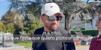 Amílcar Olán es localizado en Suiza y le arrebata el celular a reportero