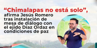“Chimalapas no está solo”, afirma Jesús Romero tras instalación de mesa de diálogo con ejido Díaz Ordaz en condiciones de paz