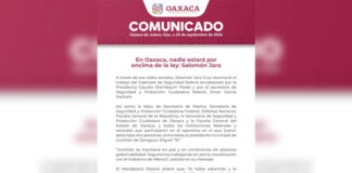 En Oaxaca, nadie estará por encima de la ley: Salomón Jara