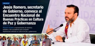 Oaxaca convoca al Encuentro Nacional de Buenas Prácticas en Gobernabilidad y Cultura de Paz