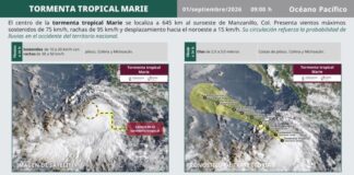 Tormenta tropical Marie amenaza con convertirse en huracán; vigilan su trayectoria frente al Pacífico mexicano