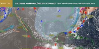 Se mantienen condiciones de lluvia, viento y oleaje elevado en Oaxaca