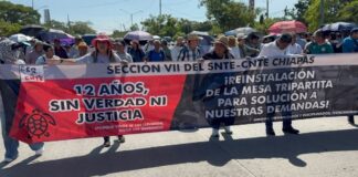 CNTE en Chiapas amenaza con paros de 48 y 72 horas si Sheinbaum no retoma negociaciones