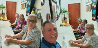 ¡¡¡Con el famosísimo Búho!!! disfrutando los manjares de doña Sarita!!