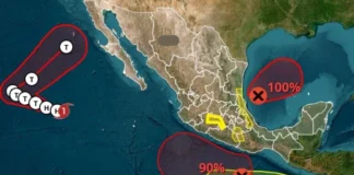 SMN prevé formación de los ciclones ‘Isaías’ en el Golfo de México y ‘Simón’ en el Pacífico